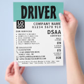 モダンはっきりしたインストラクター広告 チラシ (手)