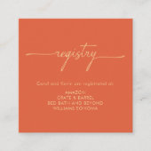 モダンはっきりしたウェディングシャワー エンクロージャーカード (正面)