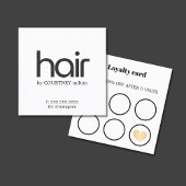 モダンはっきりしたエレガント白黒フェイクハート スクエア名刺