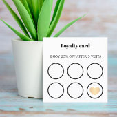 モダンはっきりしたエレガント白黒フェイクハート スクエア名刺