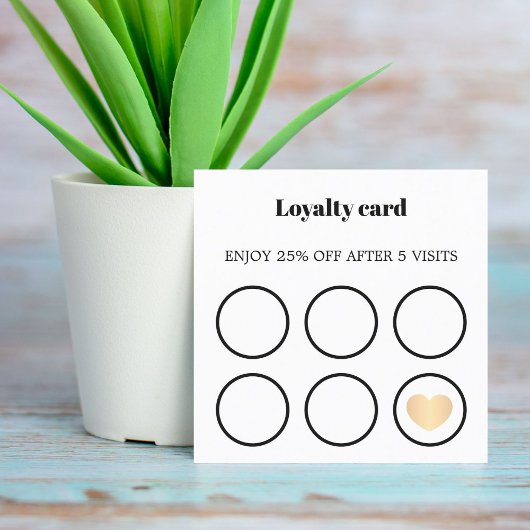 モダンはっきりしたエレガント白黒フェイクハート スクエア名刺