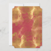 モダンはっきりしたエレガント金ゴールド及びピンクマゼンタ結婚ンズ 招待状 (裏面)