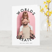 モダンはっきりしたカスタム写真「WORLDS GREATEST」パパ カード (黄色い花)