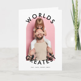 モダンはっきりしたカスタム写真「WORLDS GREATEST」パパ カード
