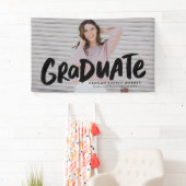 モダンはっきりしたカッコいい卒業1回目 横断幕 (インサイチュ)