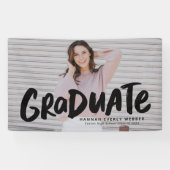 モダンはっきりしたカッコいい卒業1回目 横断幕 (横)