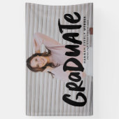 モダンはっきりしたカッコいい卒業1回目 横断幕 (縦)