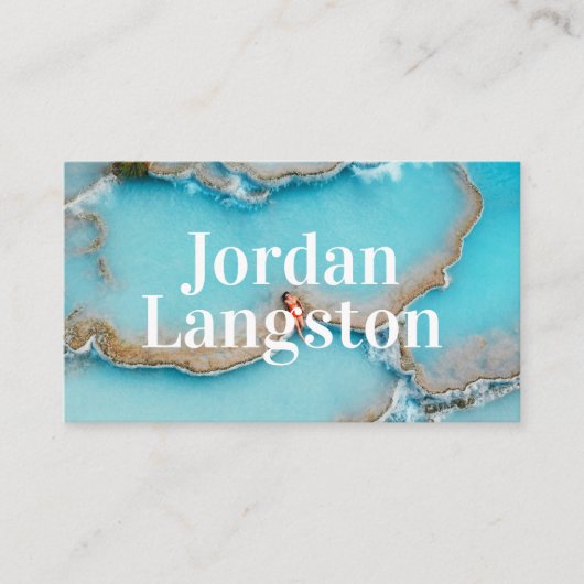 モダンはっきりしたカッコいい撮影タイポグラフィQRコード 名刺 (正面)