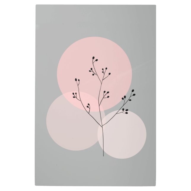 モダンはっきりしたカッコいい熱帯水色 メタルプリント (正面)