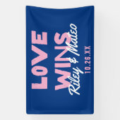 モダンはっきりしたカラフルの結婚LOVE WINS 横断幕 (縦)