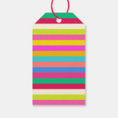 モダンはっきりしたカラフルパーソナライズされたメリー ギフトタグ (裏面)