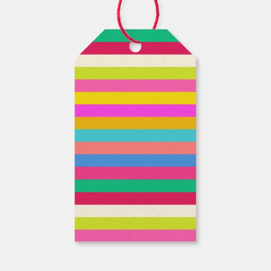 モダンはっきりしたカラフルパーソナライズされたメリー ギフトタグ (裏面)