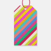 モダンはっきりしたカラフルパーソナライズされたメリー ギフトタグ (裏面)