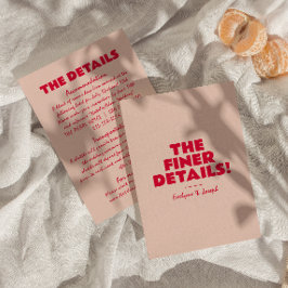 モダンはっきりしたカラフル明ユニークの結婚詳細 エンクロージャーカード