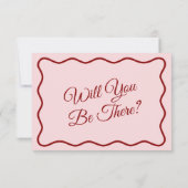 モダンはっきりしたカラフル結婚ファンキーユニークレトロ 出欠カード (裏面)