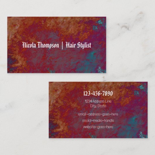 モダンはっきりしたクリエイティブ 名刺 (正面/裏面)