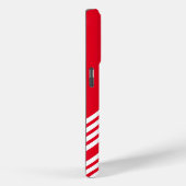 モダンはっきりしたコンテンポラリー赤ホワストライプイカスタムト Case-Mate iPhoneケース (裏面 / 右)