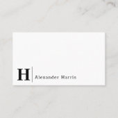 モダンはっきりしたシンプルタイポグラフィモノグラム線 名刺 (正面)