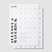 モダンはっきりしたシンプルタイポグラフィ結婚ズ ベラム紙招待状 (オフセット (招待状))