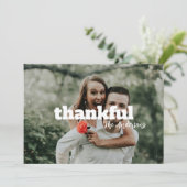 モダンはっきりしたシンプルOrange Photo Thanksgiving シーズンカード (スタンド正面)