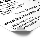 モダンはっきりしたジュースバー広告 ポスター (角)