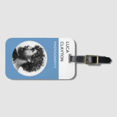 モダンはっきりしたスタイリッシュタイポグラフィ ラゲッジタグ (正面横)