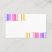 モダンはっきりしたストライプカラフルのパーソナライゼーションカスタム方法 名刺 (裏面)