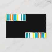 モダンはっきりしたストライプカラフルのパーソナライゼーションカスタム方法 名刺 (裏面)