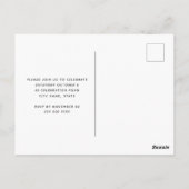 モダンはっきりしたストライプピンクタン写真21歳誕生日 ポストカード (裏面)