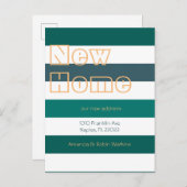 モダンはっきりしたストライプ発表 案内ポストカード (正面/裏面)