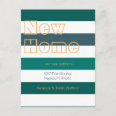 モダンはっきりしたストライプ発表 案内ポストカード (正面)