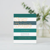 モダンはっきりしたストライプ発表 案内ポストカード (スタンド正面)