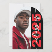 モダンはっきりしたタイポグラフィアーチ予測の発表 招待状 (正面)