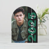 モダンはっきりしたタイポグラフィアーチ予測の発表 招待状 (スタンド正面)