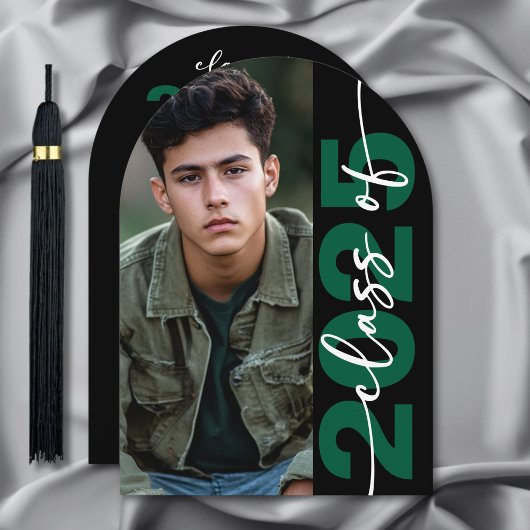 モダンはっきりしたタイポグラフィアーチ予測の発表 招待状