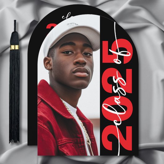 モダンはっきりしたタイポグラフィアーチ予測の発表 招待状