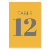 モダンはっきりしたタイポグラフィイエローグレーバルミツワー テーブルナンバー (裏面)
