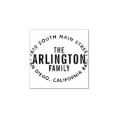 モダンはっきりしたタイポグラフィカスタム差出人住所 ラバースタンプ (インプリント)