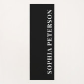 モダンはっきりしたタイポグラフィシックブラックミニマルカスタム ヨガマット (正面)