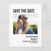 モダンはっきりしたタイポグラフィシック日付を保存 ポストカード (正面)