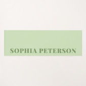 モダンはっきりしたタイポグラフィセージグリーンカスタム ヨガマット (正面(横))