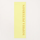 モダンはっきりしたタイポグラフィパステルイエローカスタム ヨガマット (正面)