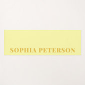 モダンはっきりしたタイポグラフィパステルイエローカスタム ヨガマット (正面(横))