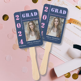 モダンはっきりしたタイポグラフィブルーフォト卒業党 ハンドファン