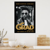 モダンはっきりしたタイポグラフィミニマル卒業 ポスター (キッチン)