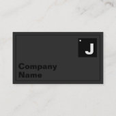 モダンはっきりしたタイポグラフィモノグラムQRコード 名刺 (裏面)