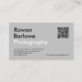 モダンはっきりしたタイポグラフィユニーク写真 名刺 (正面)