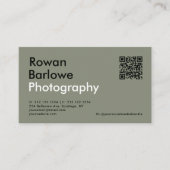 モダンはっきりしたタイポグラフィユニーク写真 名刺 (正面)