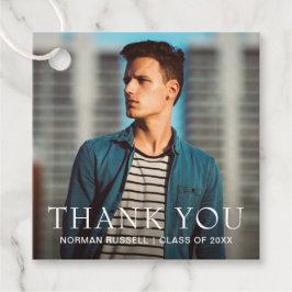 モダンはっきりしたタイポグラフィ写真卒業 フェイバータグ