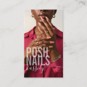 モダンはっきりしたタイポグラフィ台本書道QR写真 名刺 (正面)